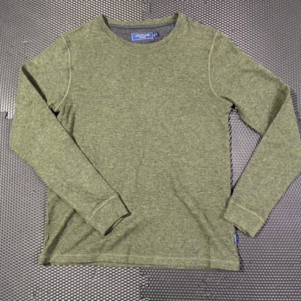 Vineyard Vines Knit Pullover Crewneck Sweatshirt  Mens Size Small  Olive Green